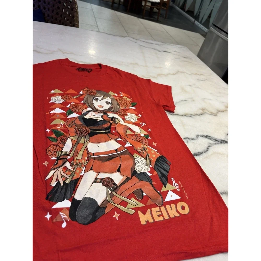Brand new red Vocaloid Hatsune Miku t-shirt featuring the character Meiko